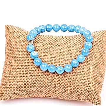 Mavi Kuvars Taşı Bileklik ( 8 mm )