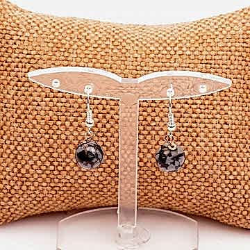 Obsidyen Taşı Küpe