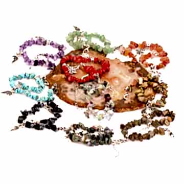 On Adet Doğal Taş Bileklik