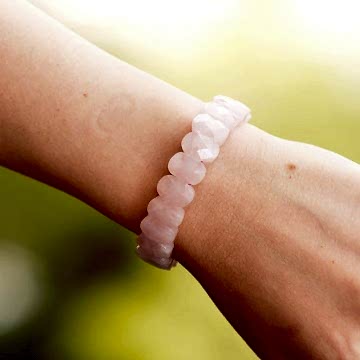 Pembe Kuvars Taşı Bileklik