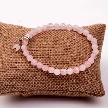 Pembe Kuvars Taşı Bileklik ( 6 mm )