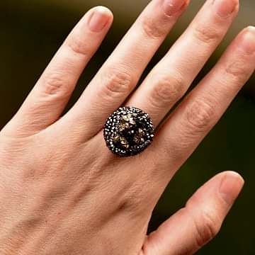 Pirit Taşı Yüzük - Ayarlamalı