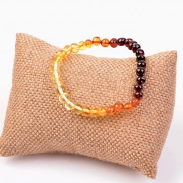 Süzme Renk Damla Kehribar Bileklik - Sertifikalı Ürün