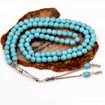 Turkuaz Taşı Dua Tesbihi (8 mm)