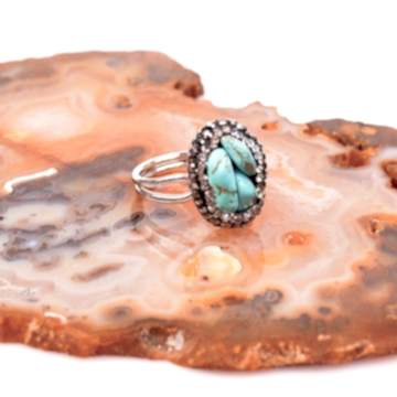 Turkuaz Taşı Yüzük - Ayarlamalı