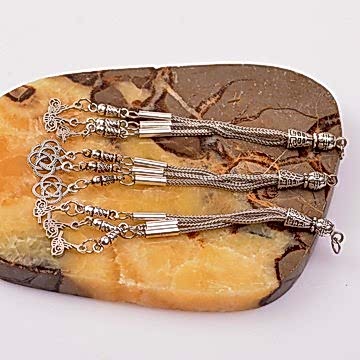 Üç Kamçılı Metal Püskül - Tesbih Püskülü