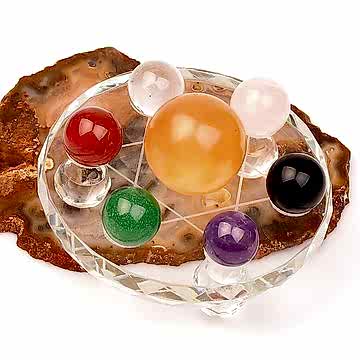 Yedi Renk Doğal Taş Çakra Seti