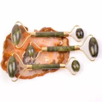 Yeşim Taşı Masaj Aleti - Koyu Renk